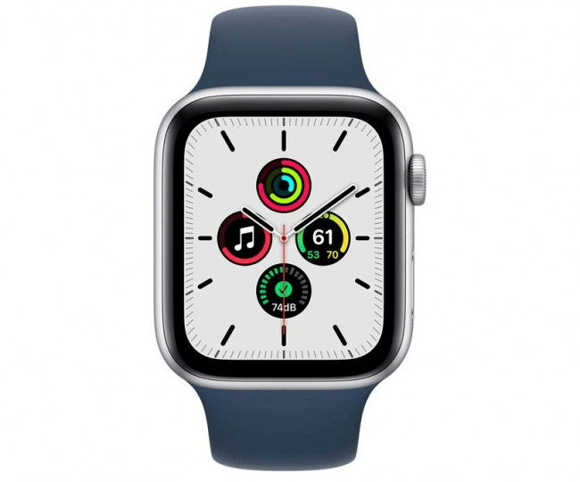 Apple Watch SE GPS 44mm Silver Aluminum Abyss Blue Sport Band (MKQ43) б/у